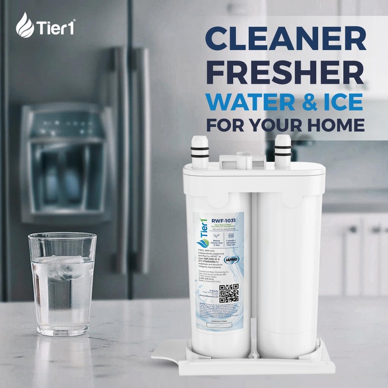 Tier1 RWF1031 WF2CB Refrigerator Water Filter | Replacement for PureSource2 WF2CB & EWF01 Fridge Filter - Up to 12 Months Supply | Easy Install | Odor Control | Clean & Great Tasting Water (2-pk) - Image 2